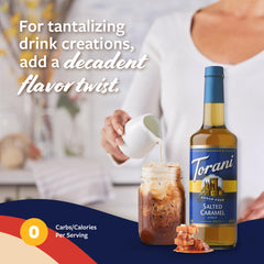 Torani label detail highlighting sugar-free claim and ingredient clarity