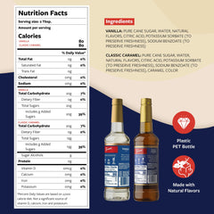 Torani two bottles with included pumps highlighting mess-free portion control