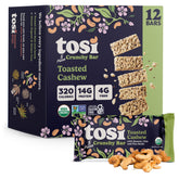 Tosi front packaging showing 12-pack and organic badge for convenient storage