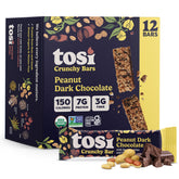 Tosi front packaging showing 12-pack and organic seal, convenient grab-and-go