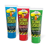 TOXIC WASTE front packaging showing three squeeze tubes and bold branding benefit: instant sour fun