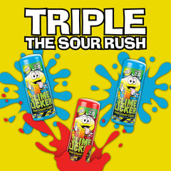 TOXIC WASTE pouring candy on tongue demonstrating immediate sour burst and fun