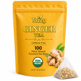 TOZZY box front packaging showing 100-count and organic labeling benefits convenience