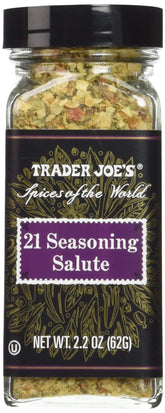 Trader Joe's 21 Seasoning front jar view showing label and convenience