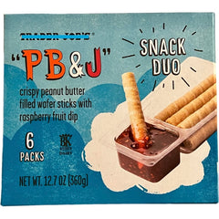 Trader Joe's front packaging showing six snack packs and product benefits