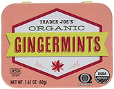 Trader Joe's Gingermints front tin view showing brand and label for easy identification and portability