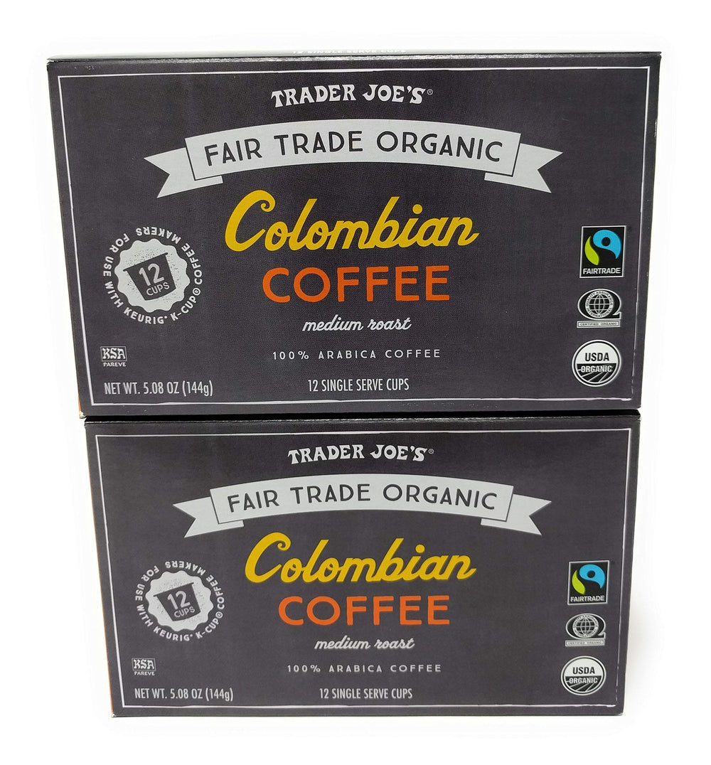 Trader Joe's Organic Colombian Coffee single-serve cup, quick fresh flavor