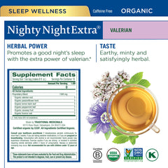 Traditional Medicinals chamomile and lavender brewed cup demonstrating calming floral scent