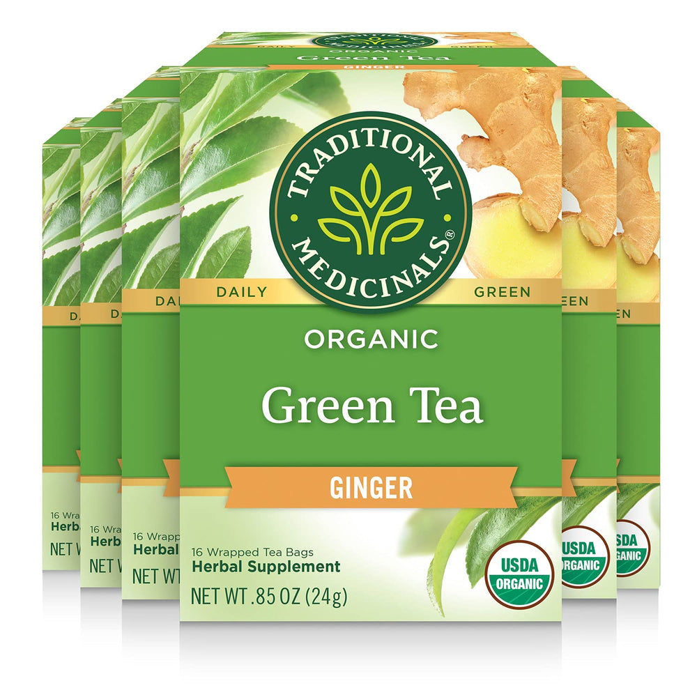 Traditional Medicinals front pack showing label and organic certification benefits