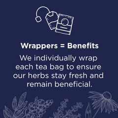 Traditional Medicinals loose blend detail with valerian and herbs highlighting natural ingredients benefit