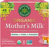 Traditional Medicinals front package showing product name and 48 tea bags and benefits