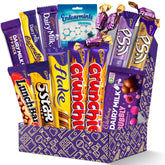 Treats from Home front packaging showing assorted imported chocolate bars and gift-ready box