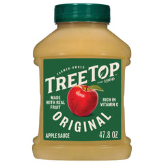 Tree Top front jar showing label and large 47.8 oz size benefit