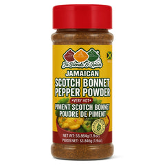 Trelawny Inspirations close-up of fine scotch bonnet powder texture and vibrant color