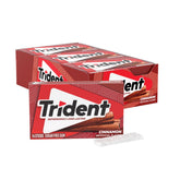 Trident front packaging showing cinnamon flavor and bulk value benefit
