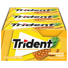 Trident front packaging showing pineapple flavor and bulk convenience