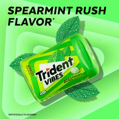 Trident Vibes open bottle revealing coated pieces for easy on-the-go use