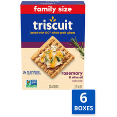 Stacked family-size Triscuit boxes illustrating pantry-ready value benefit