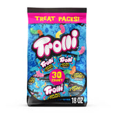 trolli bag front view showing 18 oz pack and colorful worms benefit shareable snack
