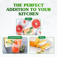 True Grapefruit mixed in a glass of water for bright hydration