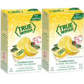 True Citrus front box showing two boxes and packet count, convenient storage benefit