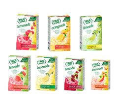 True Lime pack front view showing seven flavor boxes and benefits of variety