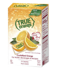 True Lime packet dissolving in a glass of water, True Citrus adding quick bright flavor