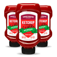 True Made Foods bottle front packaging showing label and size benefit
