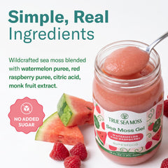 TrueSeaMoss open jar texture close-up showing smooth gel consistency for easy mixing