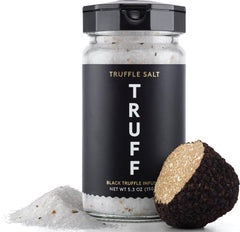 TRUFF jar front view showing label and 5.3 oz truffle salt for gourmet finishing