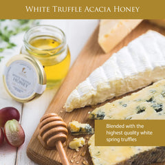 TruffleHunter open jar showing smooth acacia honey texture and spreadability benefit