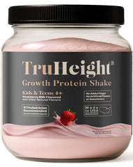 TruHeight front packaging showing strawberry bottle and benefits