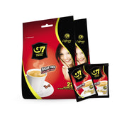 Trung Nguyen G7 front packaging showing 22 packets and product branding for convenience