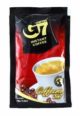 Trung Nguyen G7 open sachet closeup highlighting ready-mix contents