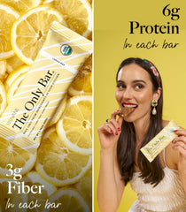Truvani lemon bar in hand scale demonstrating portable size for on-the-go
