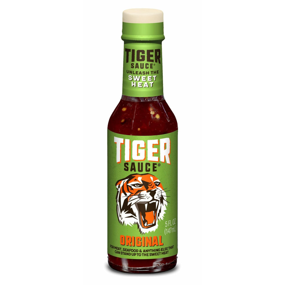 Try Me Tiger Sauce front packaging showing 5oz bottle and label, adds bold flavor