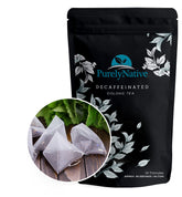 TRYVERA front packaging showing decaf oolong sachets and product benefits