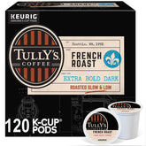 Tully's front packaging showing 120-count bundle and roast label for easy identification