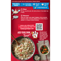 Hand stirring in cream cheese to Tuna Helper showcasing Tuna Helper customization benefit
