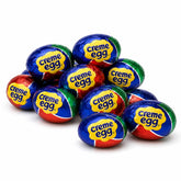 Tundras Cadbur.y front packaging showing ten wrapped eggs and clear branding benefit: easy gifting