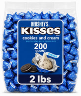Tundras Hershey Kisses front packaging showing quantity and flavor, easy party supply