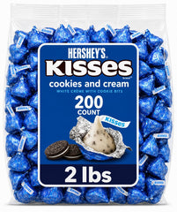 Tundras Hershey Kisses front packaging showing quantity and flavor, easy party supply