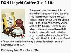 TUNEZ spoon with DXN Lingzhi powder showing fine texture for quick dissolution
