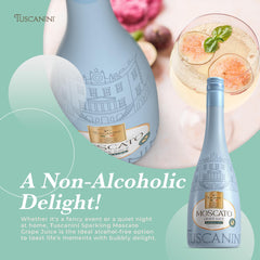 Tuscanini elegant glass bottle close up highlighting premium design