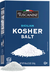 Tuscanini 3 lb box front packaging showing brand and kosher certification, ideal for bulk kitchens