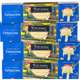 Tuscanini front packaging showing brand and fettuccine, clear ingredient benefit