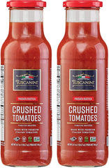 Tuscanini front packaging glass bottles showing premium quality and Italian origin