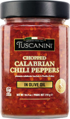 Tuscanini jar front packaging showing vibrant peppers and premium glass, enhances presentation
