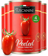 Tuscanini front packaging showing four cans and brand benefit fresh flavor