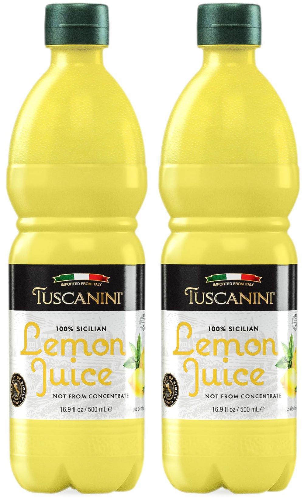 Tuscanini front packaging showing two bottles and Italian origin, for pantry readiness